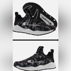 Champion Apex 21 Doodle Girls Shoes Size 7, Color: Black/White/P. Candy